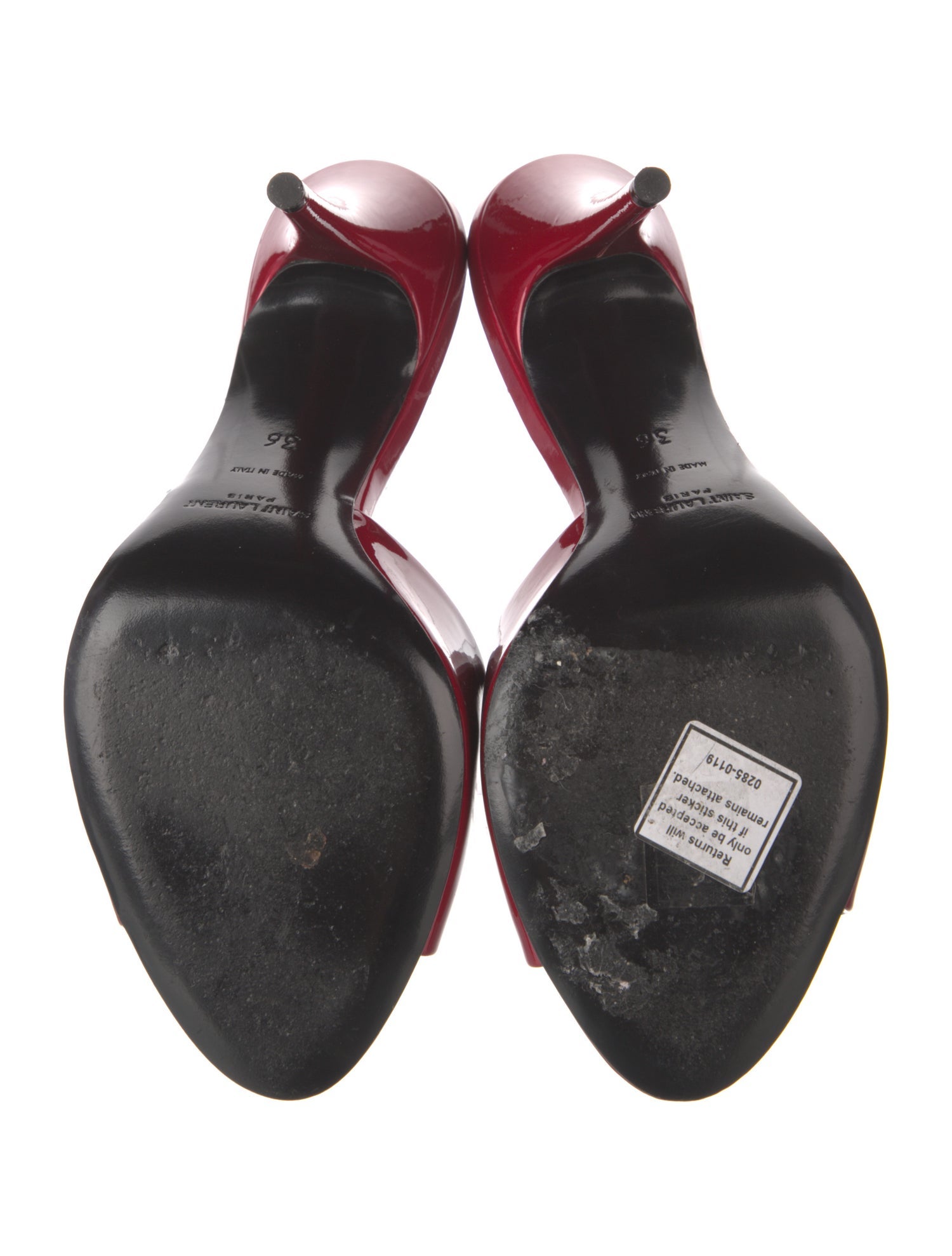 Saint Laurent Patent Leather Slides